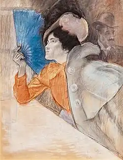 Elégante à l'éventail - Collection David E. Weisman et Jacqueline E. Michel. Palm Beach (USA)
