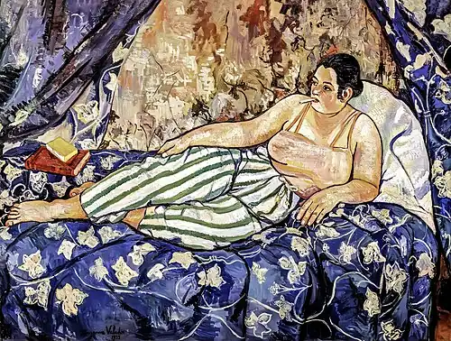 La Chambre bleue (1923), huile sur toile, Paris, musée national d'Art moderne.