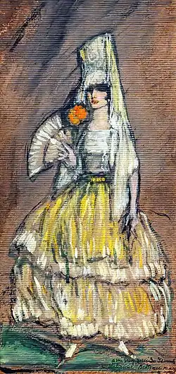 Manola en Mantille et éventail, 1915-25, MNAC