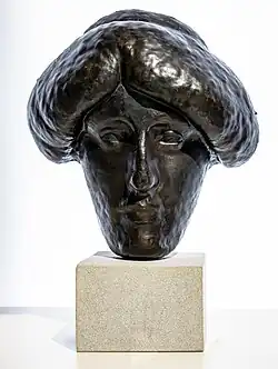 Masque à bande, (1914-1918), cuivre, Museu Nacional d'Art de Catalunya