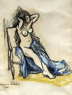 Nu assis (1920),  Fusain et pastel sur papier, Collection de David E. Weisman et Jacqueline E. Michel musée de Montmartre.