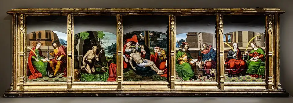 Retable restauré d'une église castillanne.