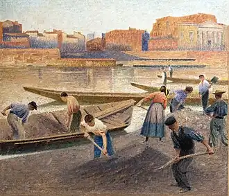 Déchargement du sable, Henri Rachou