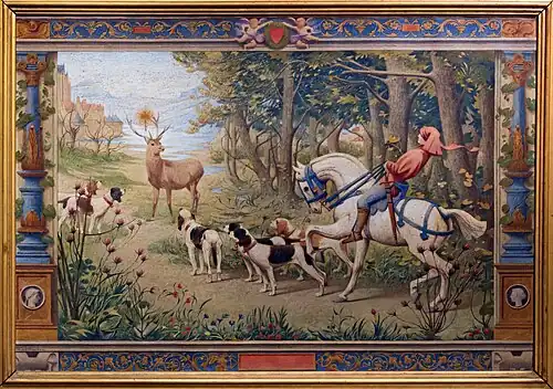 Le Miracle de saint Hubert, huile sur toile.