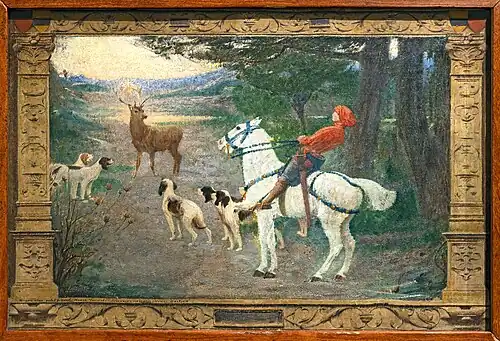 Le Miracle de saint Hubert (pour Henri Ymart), huile sur toile.