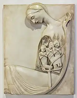 Maria dà luce ai pargoli cristiani, 1911 marbre - Ca' Pesaro Venise