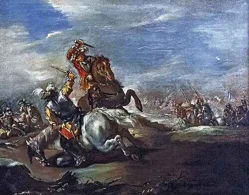 Duel entre cavaliers Ca' Rezzonico Venise