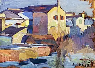 Umberto Moggioli - Piccolo paesaggio di Burano (1913)