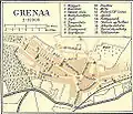 Plan de Grenå en 1900
