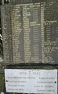 Monument aux morts de Cléguer : liste des morts pour la France, partie 1.