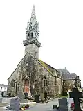 Ploudiry, église paroissiale, la façade vue de l'ouest.