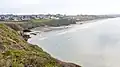 La plage de Kervel vue depuis les falaises de Beg ar Véchen.