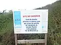 Panneau d'avertissement pour les parapentistes sur le site de Cameros.