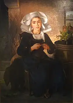 Léon Moricourt : La Tricoteuse (collection Ville de Quimperlé).