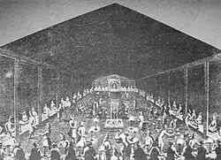 Banquet au palais royal de Vakhtang V, dessiné par Jean Chardin.