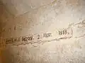 Inscription de Belzoni dans la chambre funéraire.