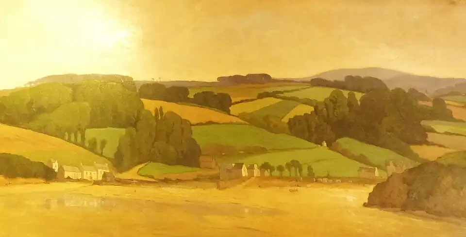 Maurice Le Scouëzec : La plage du Ris (halles de Douarnenez).