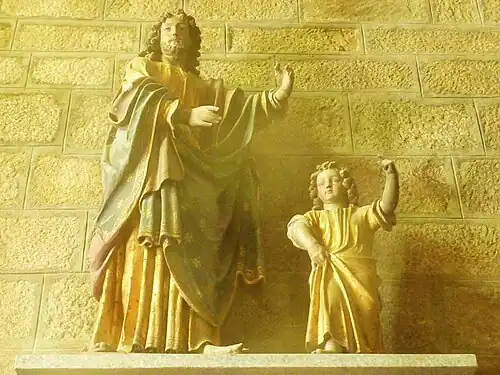 Statues de saint Joseph et Jésus (XVIIe&nbsp;siècle).