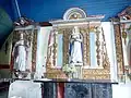 Église paroissiale Notre-Dame : autel latéral et retable de la Vierge.