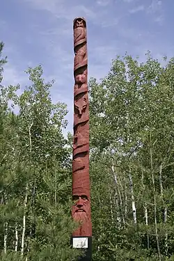 Totem, sentier pédestre de la municipalité de Bégin.