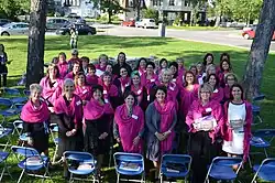 Les 41 entrepreneures lors de l'inauguration du Tacon Site de l'Entrepreneuriat.