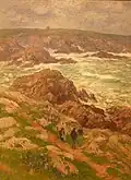Henry Moret : Gros temps à Doëlan (non daté, huile sur toile, Musée des beaux-arts de Vannes)