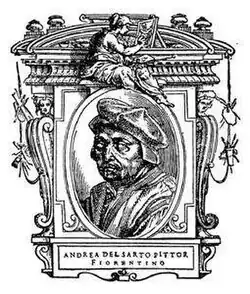 Gravure d'après son autoportrait dans Le Vite de Giorgio Vasari, édition de 1568.