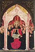 Sant'Agostino consegna la Regola ai suoi monaci, pinacothèque vaticane