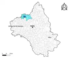 Almont-les-Junies dans le canton de Lot et Dourdou en 2020.