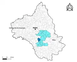 Alrance dans le canton de Raspes et Lévezou en 2020.