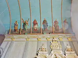 Voûte, peintures de saints par Jean Louis Nicolas (entre 1856 et 1858).