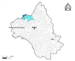 Saint-Santin dans le canton de Lot et Dourdou en 2020.