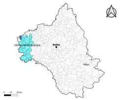 Saujac dans l'intercommunalité en 2020.