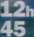 Logo du 12h45 du 6 septembre 1993 au 11 décembre 1995.[réf.&nbsp;souhaitée]