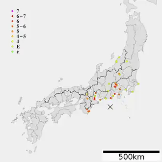 Image illustrative de l’article Séisme de 1498 de Meiō