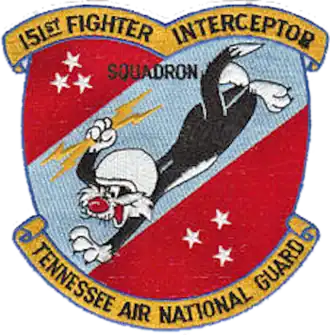 Insigne du 151st Fighter-Interceptor Squadron inspiré de Sylvestre.