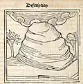 Gravure du Mont Aiguille par Symphorien Champier, 1525.