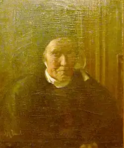 Jean-Maurice Duval (1871-1926) : Vieille bretonne du Faouët (1913, huile sur toile, Musée du Faouët).