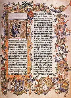 Enluminure d'un manuscrit de Bohème, vers 1400.