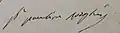 Signature de Pauline Bonaparte