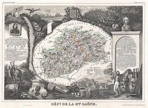 Carte datée de 1852.