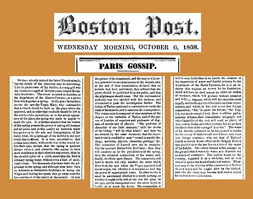 The Boston Post (Boston) du 6 octobre.