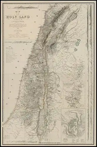 Une carte détaillée de la Palestine du 19e&nbsp;siècle