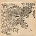 Boston en 1880, mettant en évidence les chemins de fer à cheval
