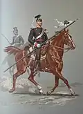 1889 lancier Prussien du régiment de Düsseldorf