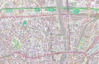 voir sur la carte du 18 arrondissement de Paris