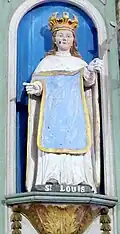 Église paroissiale Saint-Germain et Saint-Louis, statue de saint Louis.