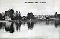 Vue générale de Samoreau depuis la rive ouest (1910).
