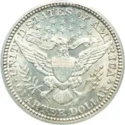 Revers d'un quart de dollar américain datant de 1913