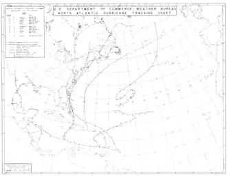 Image illustrative de l’article Saison cyclonique 1954 dans l'océan Atlantique nord